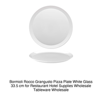 Assiette à pizza Grangusto Ø 33,5 cm en verre blanc Bormioli Rocco