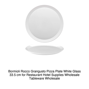 Assiette à pizza Grangusto Ø 33,5 cm en verre blanc Bormioli Rocco - Product Image 2