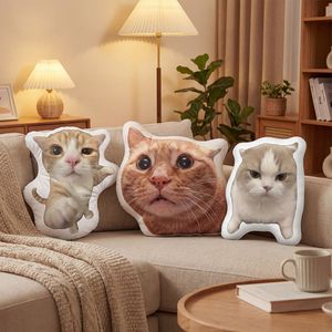 Cojines para sofá, respaldos, almohadas de felpa con forma de gato de dibujos animados, regalos de cumpleaños, peluches para mesita de noche con estampados japoneses y coreanos - Product Image 2