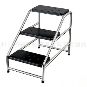 Tabouret antidérapant pour salle de bain, marchepied intégré en ABS, marchepied auxiliaire pour lit de soins, marchepied d'entrepôt à trois marches - Product Image 3