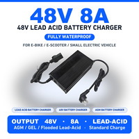 Chargeur de batterie au plomb Tianheng 48V 8A 600W, entièrement étanche, conception en pot, pour charge standard de scooter