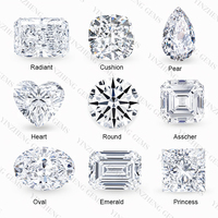 Toptan IGI Sertifikalı CVD HPHT Laboratuvarında Yetiştirilmiş Elmas Asscher Kesim Gevşek 1CT 1.5CT 2CT 3CT 5CT DEF VVS-VS Sekizgen Mücevher Yapımı İçin