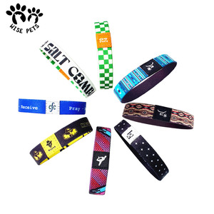 RPET Stretch <span class=keywords><strong>Jesus</strong></span> Armband Recyceln Kinder Training Fußball Fußball Schnürsenkel Gummiband Custom Print NFC Stoff Event Armband