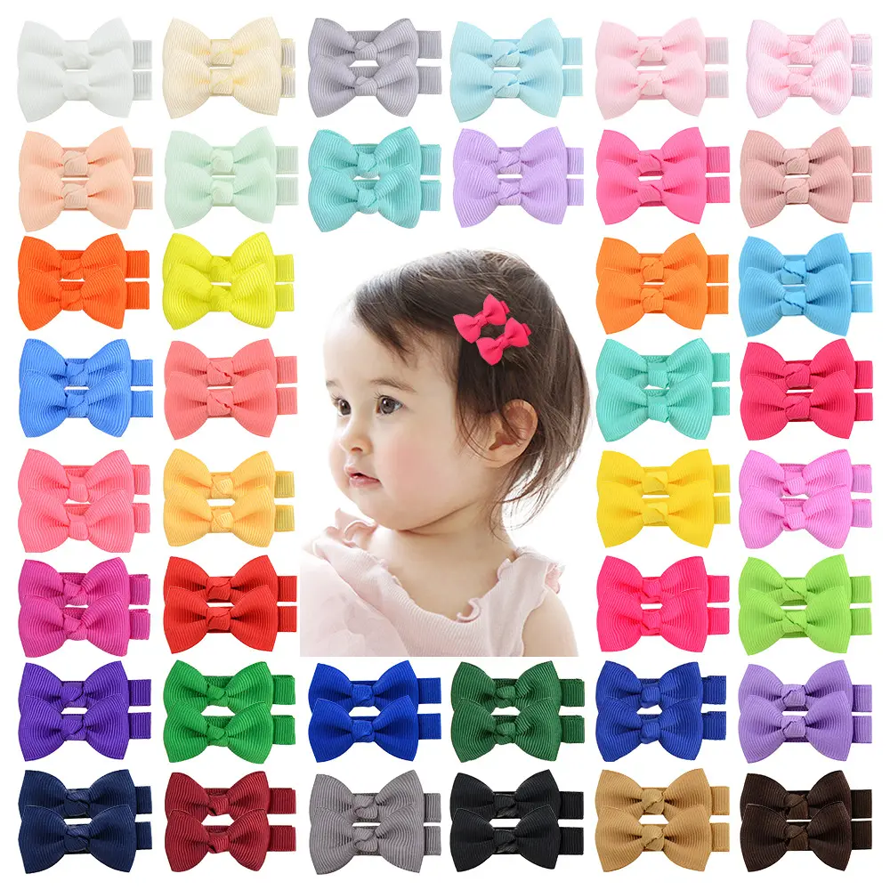 Gros grain Ribbon Haars pangen Kinder Baby Mädchen Band Haars chleife mit Clip Zubehör Haar griff