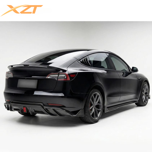 Prix d'usine – Kit carrosserie complet style fibre de carbone avec diffuseur arrière et aileron arrière avec éclairage pour <span class=keywords><strong>Tesla</strong></span> <span class=keywords><strong>Model</strong></span> <span class=keywords><strong>3</strong></span> - Product Image 4