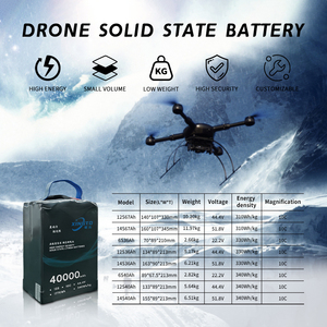 Xingto High Performance 340wh/Kg 40000Mah 28000Mah 12S 10c Cargo Drone Vtol Zware Drone Semi Solid State Battery Pack - Product Image 6