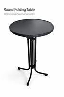 Table pliante portable en plastique avec plateau, hauteur 110 cm, durable, facile à nettoyer, mobilier d'hôtel pour extérieur, jardin, salon, événement