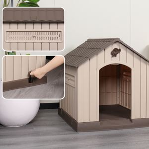 Cuccia Impermeabile Accogliente per Cani di Taglia Grande e Gatti - Rifugio per Animali Domestici da Interno/Esterno con Design Ventilato a Casetta - Product Image 3