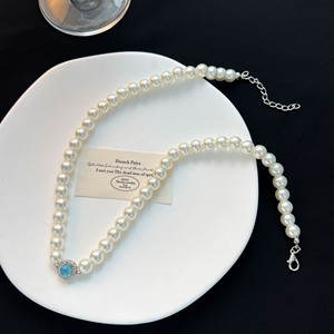 Shijia Zhengyuan Pearl Necklace AAA Grade Ocean Heart Design Elegant Collarbone Chain For Women Everyday Wear - Product Image 1