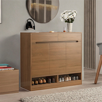 Nordique moderne grande capacité en bois étagère à chaussures Simple entrée armoire porte panneau pour meubles de maison balcon stockage salon