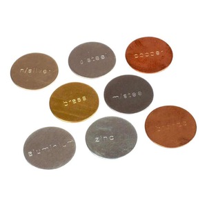 Juego de 8 Discos Metálicos-Acero Dulce, Acero Inoxidable, Latón, Zinc, Níquel, Plata, Bronce, Aluminio, Cobre | Uso Educativo - Product Image 3