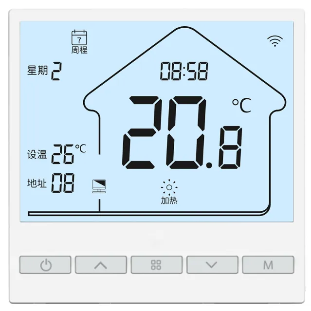 Prodotto caldo condizionatore d'aria lunga durata riscaldamento a pavimento digitale camera Wifi termostato