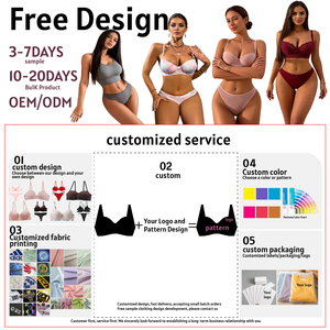 Sous-vêtements féminins sexy en nylon léger tricoté Bretelles réglables Armatures en acier Soutien élevé Respirant Imprimé uni - Product Image 5