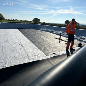 Großflächige Geomembran-Abdichtungsauskleidung für Fischzuchtteiche, Deponieabdeckungen, Bergbau-Entwässerungsstellen, Staudammabdichtungen - Product Image 6