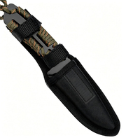 Couteau à lame fixe multifonctionnel en acier 3cr13, durable, pour la survie, le camping, la chasse, avec poignée en corde de nylon, qualité DIY, OEM disponible, pour l'extérieur