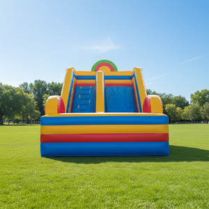 Toboggan gonflable à une voie sur le thème de l'arc-en-ciel personnalisé Winsun pour événements commerciaux, aire de jeux extérieure en PVC ignifuge pour enfants - Product Image 1