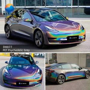 Film d'emballage <span class=keywords><strong>de</strong></span> voiture en vinyle autocollant <span class=keywords><strong>de</strong></span> qualité supérieure rose métallisé holographique PET 1 an <span class=keywords><strong>de</strong></span> garantie Film d'emballage <span class=keywords><strong>de</strong></span> véhicule automobile à changement <span class=keywords><strong>de</strong></span> couleur - Product Image 3