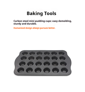 Thực tế 24-cup mini Kim Loại Muffin khuôn mẫu & cupcake khay không dính thân thiện với môi BPA miễn phí với Dễ dàng-grip xử lý - Product Image 4