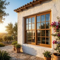Ventana Moderna Personalizada de Doble Hoja Vertical de Aluminio para Residencias, Ventanas Verticales para Baño, Colores Personalizados Disponibles