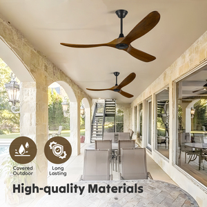 Hiện đại ngoài trời 70 "lớn lưu lượng không khí bằng gỗ công nghiệp im lặng DC động cơ quạt trần với từ xa - Product Image 2