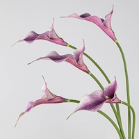 Kunstzijde Calla Lelie met dubbele bloemblaadjes, Boheemse stijl, bruiloft, huisdecoratie, handboeketarrangement