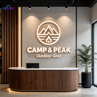 Enseigne LED 3D personnalisée avec logo, télécommande, alimentation secteur, rétroéclairée, pour devanture de magasin, centre commercial, salon de beauté, hôtel, décoration murale