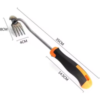 Nouveau désherbeur et râteaux manuels à main en acier inoxydable durable avec fonction tranchante pour l'extraction des mauvaises herbes
