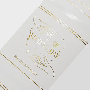 Customized Printing Waterproof Self Adhesive Label Sticker Hot Stamping Clear Gold Foil Stickers Transparent Logo Sticker - Product Image 1