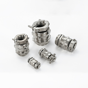 M50*1.5 Nickel Plated Brass Cable Gland IP68 Waterproof Double <b>Lock</b> Cable Gland for Railway - Product Image 4