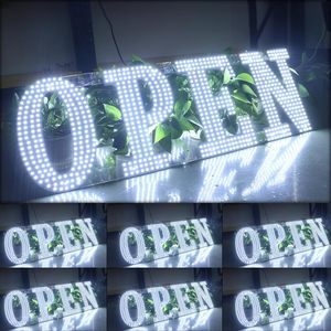 <b>Led</b> Open <b>Sign</b> 30x10 Inch Super Bright White <b>Led</b> Display For Retail Store Window Hanging Installation - Product Image 1