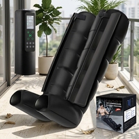Bottes à fermeture éclair latérale avec logo personnalisé, appareil de massage à compression pneumatique pour les jambes, adaptateur EU UK US CN, masseur de jambes pour lymfoémaux