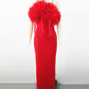 Robe longue élégante blanche en satin, taille empire, coupe ajustée, anti-statique, pour soirées, mariages et événements familiaux - Product Image 1