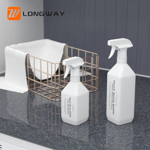 Pistola de garrafa do pulverizador do detergente líquido personalizado do PE 300ml 500ml com pulverizador plástico do disparador da mão - Product Image 1