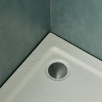 Base de douche carrée en acrylique antidérapante, moderne, blanche, de style européen, personnalisable pour salle de bain