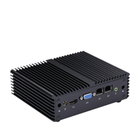 Qotom PC industriel Celeron 3217U processeur double cœurs 1.8GHz VGA conception sans ventilateur Mini PC