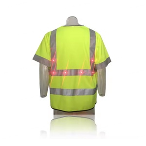 Gilets de sécurité réfléchissants à LED clignotants solaires, neufs et les plus vendus, avec logo personnalisable - Product Image 3