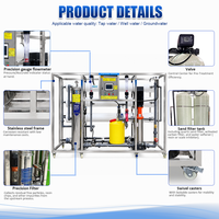 Vente directe usine – Système de filtration d'eau par osmose inverse de qualité industrielle 6000 L/H avec pompe moteur, garantie 1 an pour eau de puits foré