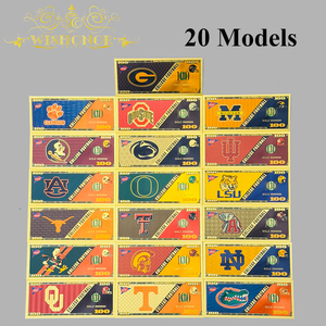Billet de banque de football universitaire américain 2026, 20 modèles, plaqué or 24 carats, pour cadeau d'affaires - Product Image 1