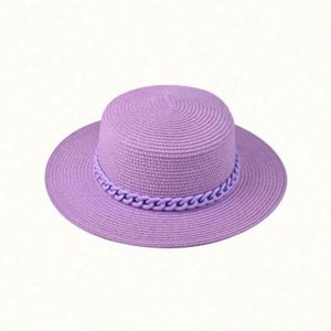 Outdoor Sun <b>Hat</b> Colorful Chain Large Brim Sombrero Casual Fashion Character Unisex Straw <b>Hat</b> - Product Image 3