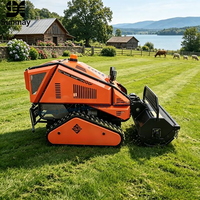 Tondeuse à gazon télécommandée haute performance 1000mm 1200mm, coupe-herbe intelligent sur chenilles pour pentes, vergers et forêts