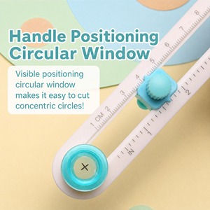 Coupe-papier <span class=keywords><strong>rotatif</strong></span> portable, coupe-cercle rond, <span class=keywords><strong>360</strong></span> degrés, A4, manuel, taille 4-12 pouces, mini coupe-papier pour scrapbooking - Product Image 3