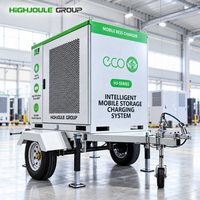 Système de stockage d'énergie mobile HJ 128,6-261,2 kWh 60-120 kW, station de recharge pour véhicules électriques montée sur remorque avec batterie LFP