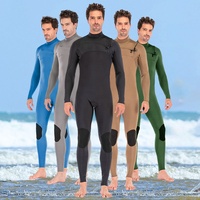 Baju selam selancar Neoprene kualitas tinggi, pakaian selancar batu kapur ritsleting dada 3/2mm dapat disesuaikan