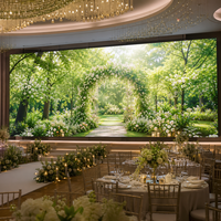 Écran LED de location intérieur P1.56 léger à verrouillage rapide, affichage LED couleur pour banquets de mariage de luxe