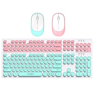 Colorido TF770 inalámbrico ergonómico <span class=keywords><strong>104</strong></span>-Key Gaming <span class=keywords><strong>Keyboard</strong></span> and Mouse Combo 2,4 GHz Mini retroiluminado LED impermeabilizado para PC - Product Image 1