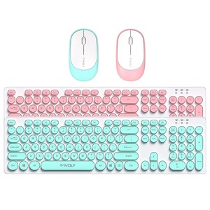 Colorful fashion TF770 wireless keyboard and mouse combo mini 2.4ghz ergonomic gaming Keyboard Mouse Combos for PC