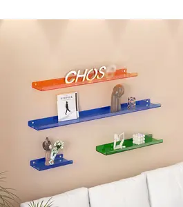 Simple Design Acrylic Floating Shelf Wall Storage Mount Clear Holder