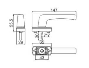 Tay tốt cảm thấy nhôm xử lý PVC cửa sổ xử lý cho espag sử dụng - Product Image 6