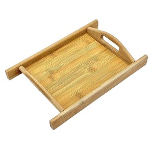 Bamboo Japanese Style Rectangular Serving <b>Tray</b> With Handle <b>Large</b> Medium Size For Home Kitchen Use - Product Image 5