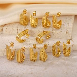 Pendientes <span class=keywords><strong>con</strong></span> Textura de Múltiples Tiras, Diferentes Tipos, Venta al por Mayor, Pendientes de Superficie Irregular; Accesorios de Moda Únicos, Joyería - Product Image 1